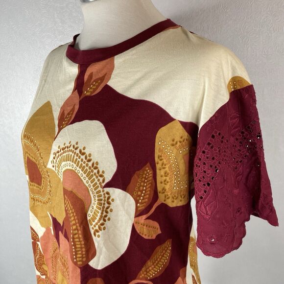 Anthropologie TINY sz XS Retro Floral Tee - Picture 1 of 11